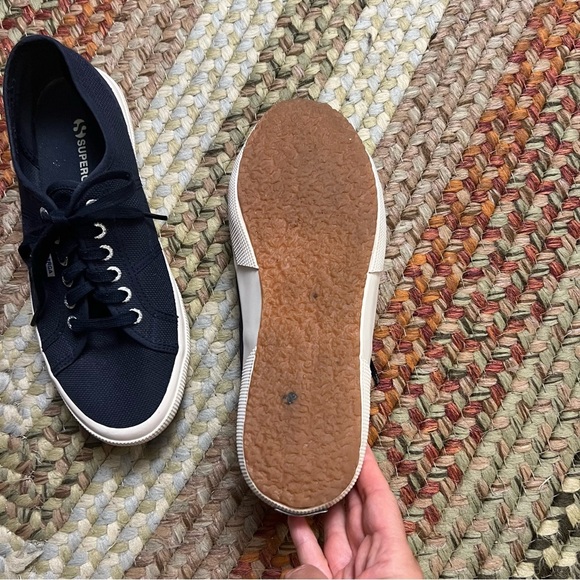 Superga Navy Cotu Classic Trainer Canvas Sneakers size 9 1/2 - Picture 6 of 12